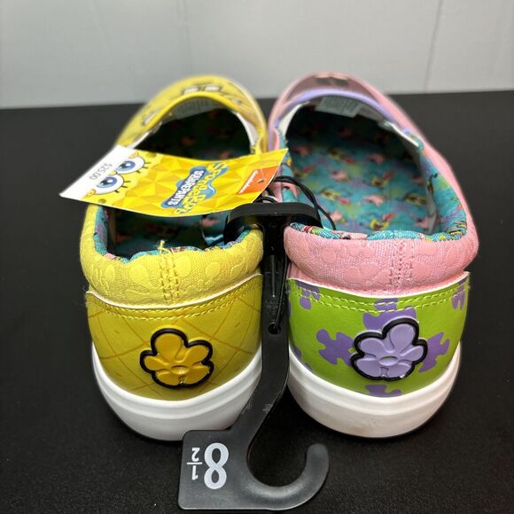 SpongeBob Squarepants & Patrick Slip On Canvas Sneaker Shoes Size 8.5 New - Picture 3 of 9